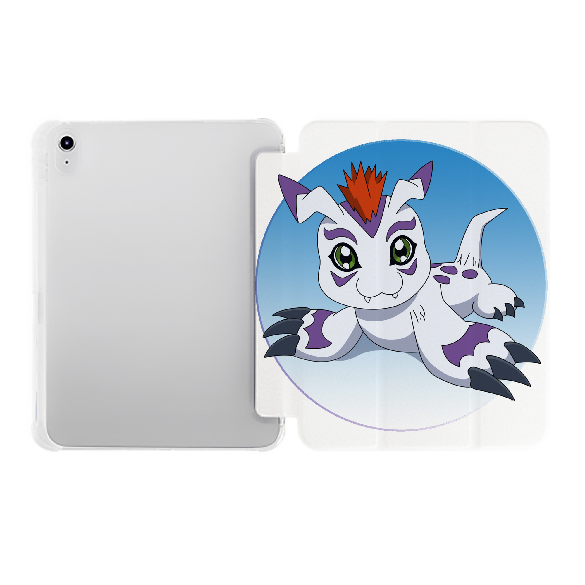 （画像用） Digimon デジタルモンスター/デジモン IPad ケース ペン収納付き 三つ折りスタンド PUレザー×シリコン 対応機種9.5/10.5/10.9インチ